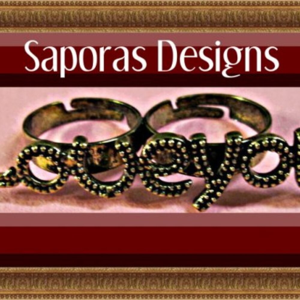 Size 6.5 & 8 Antique Love You Double Finger Ring Adjustable To Fit